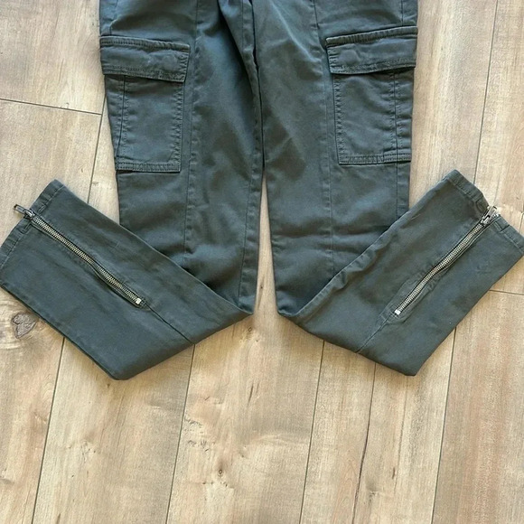 NWT Guido & Mary Kelsey Cargo Zip Ankles Green Pants Sz 30 - Picture 7 of 9